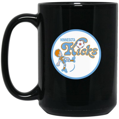 Minnesota Kicks Mug 15 oz. Black Glossy Ceramic | NASL Soccer Team