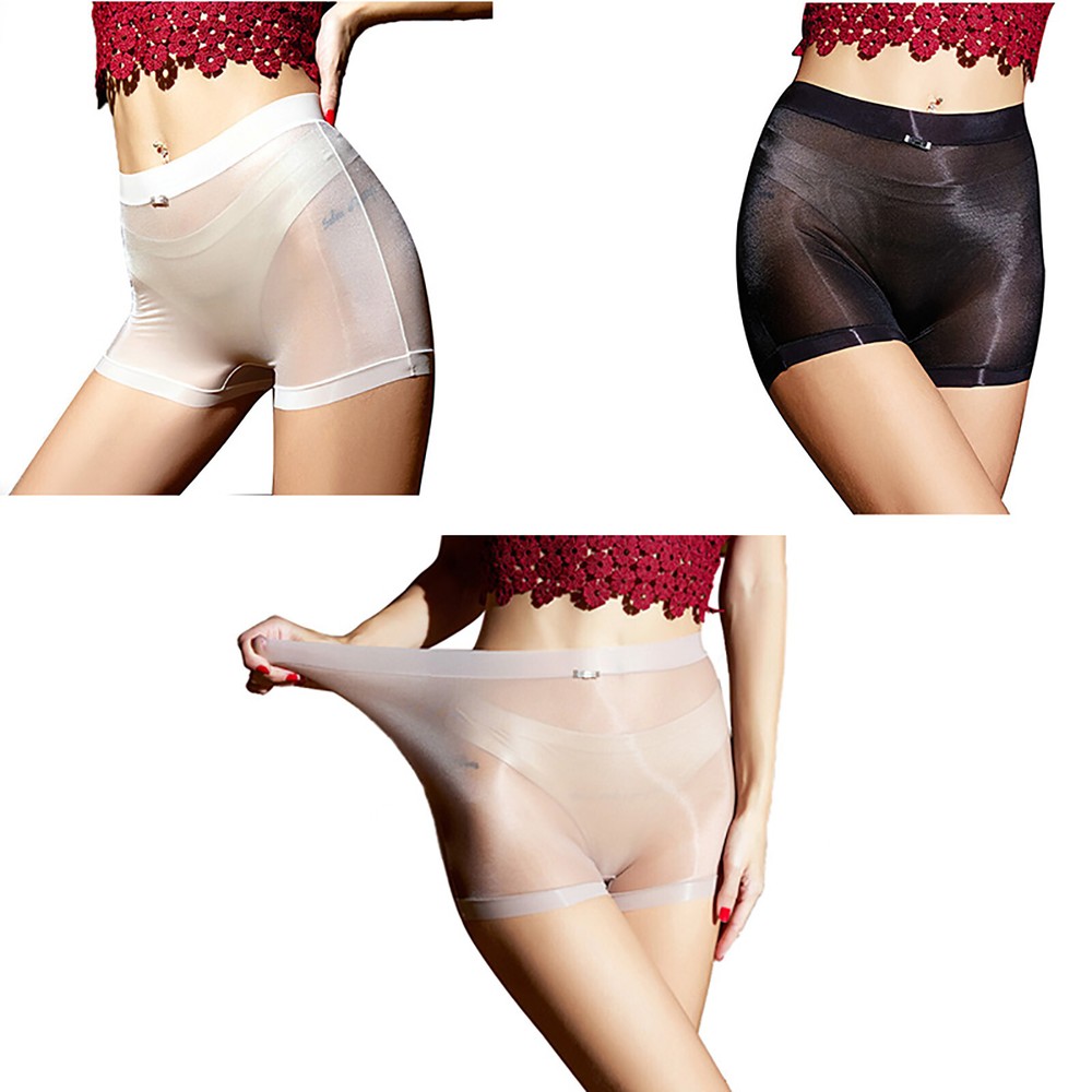 Stretchy Seamless Women's Boxer Briefs Solid Color Comfort Underwear