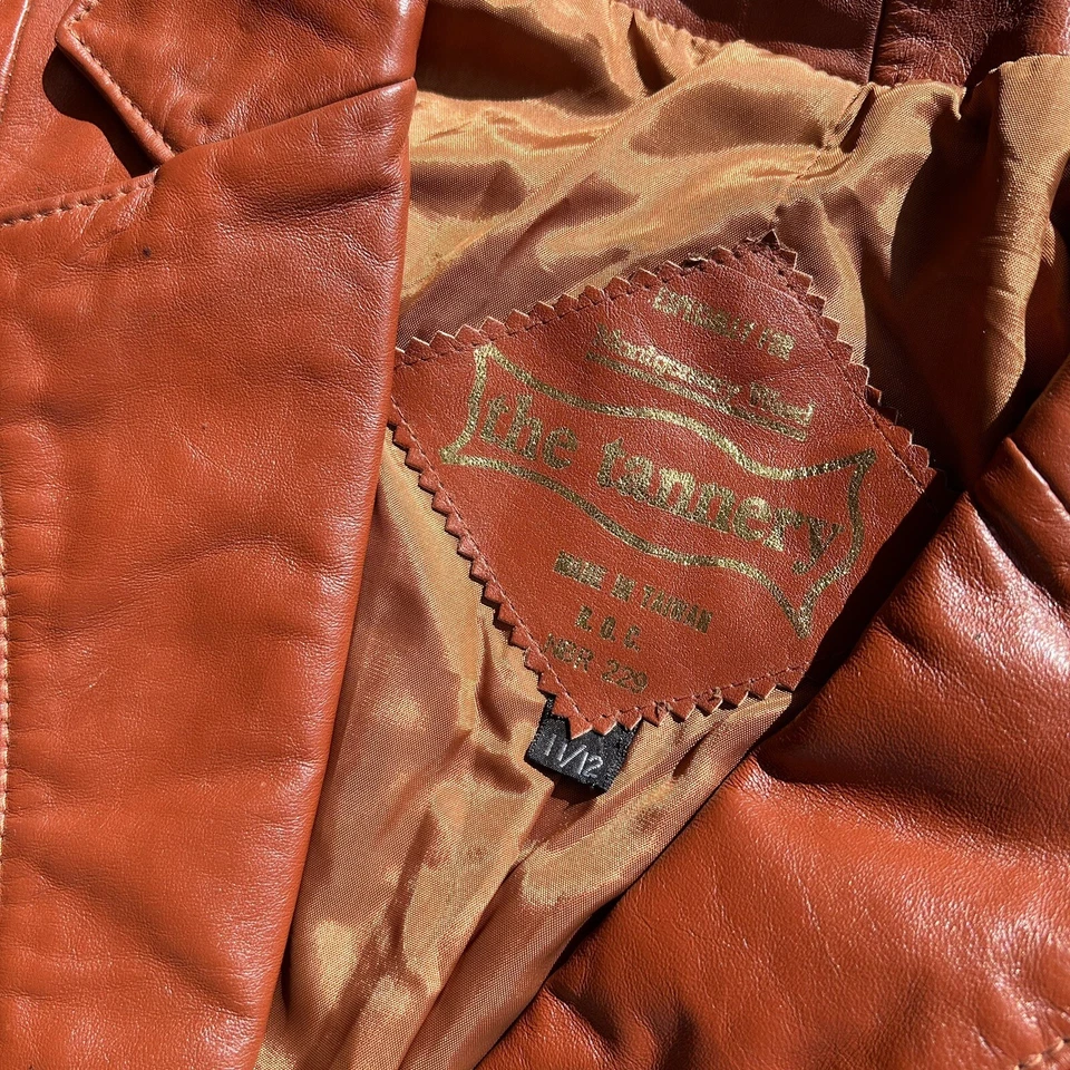Винтажная кожаная куртка Burnt Orange Montgomery Ward The Tannery - Изображение 3 из 4