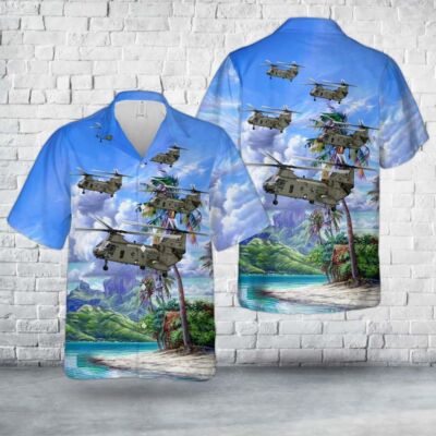US Marine Corps CH 46F Sea Knight The PHROG Hawaiian Shirt