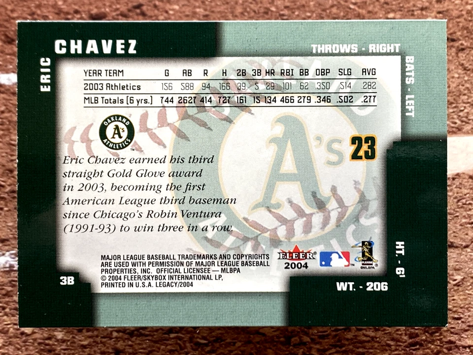 2004 Fleer Legacy Eric Chavez #23 - Image 2 of 2