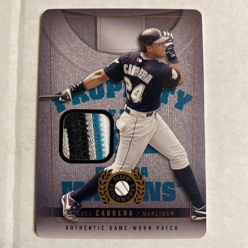2005 Fleer Patchworks Stanzen Miguel Cabrera G/U Trikot Patch 19/25 AB