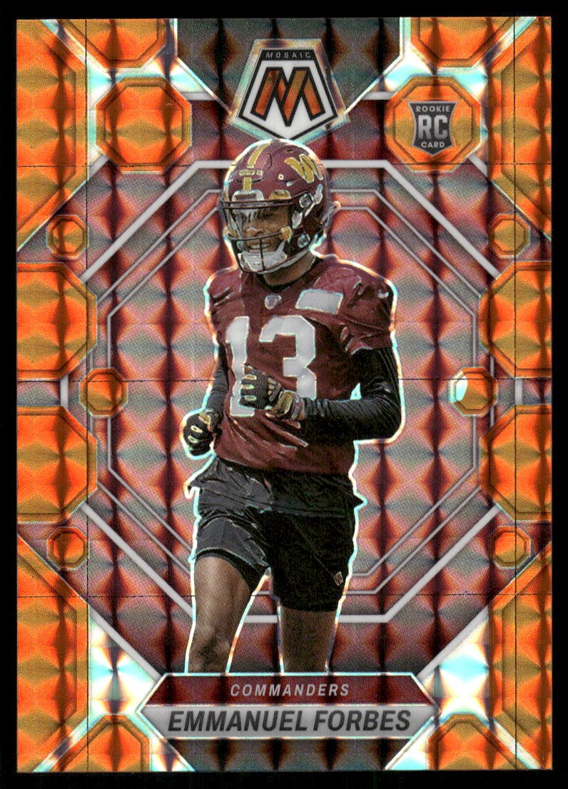 2023 Panini Mosaic #319 Emmanuel Forbes Orange Mosaic #/199