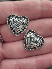 Fashion Jewelry Silver Heart Filigree Stud Ea...