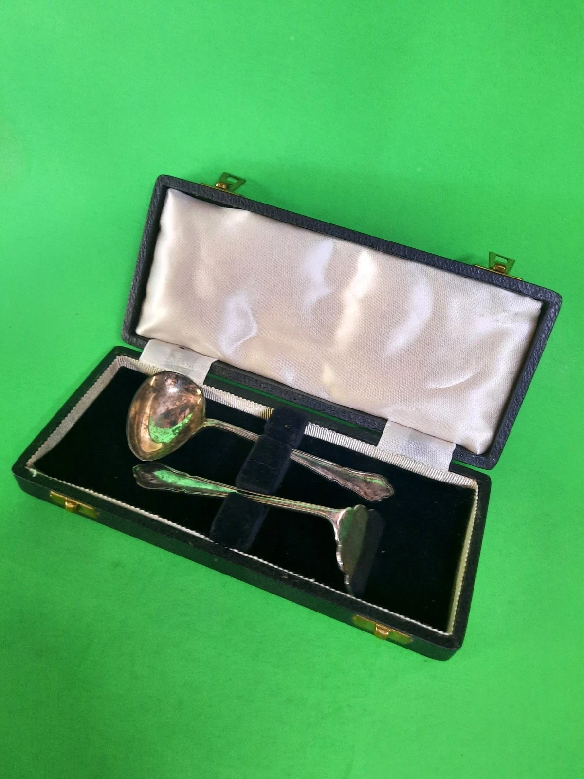 Harrison Fisher & Co Sheffield Silver Plated Serving Ladle & Scoop Set Vintage