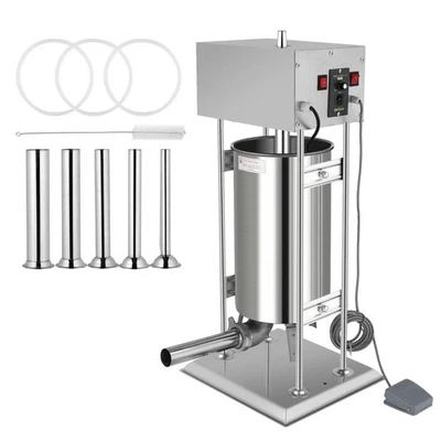 ROVSUN Commercial Electric Sausage Stuffer 15L Stainless Steel Meat Food Maker Machine