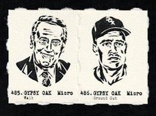 VIN SCULLY - NELLIE FOX Uncut 2-Card Panels VERY RARE Baseball MICRO Card