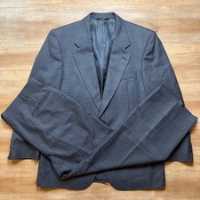 Burberrys Suit Men 42R Grey Glen Plaid Pure Wool Two Button Blazer Trousers USA