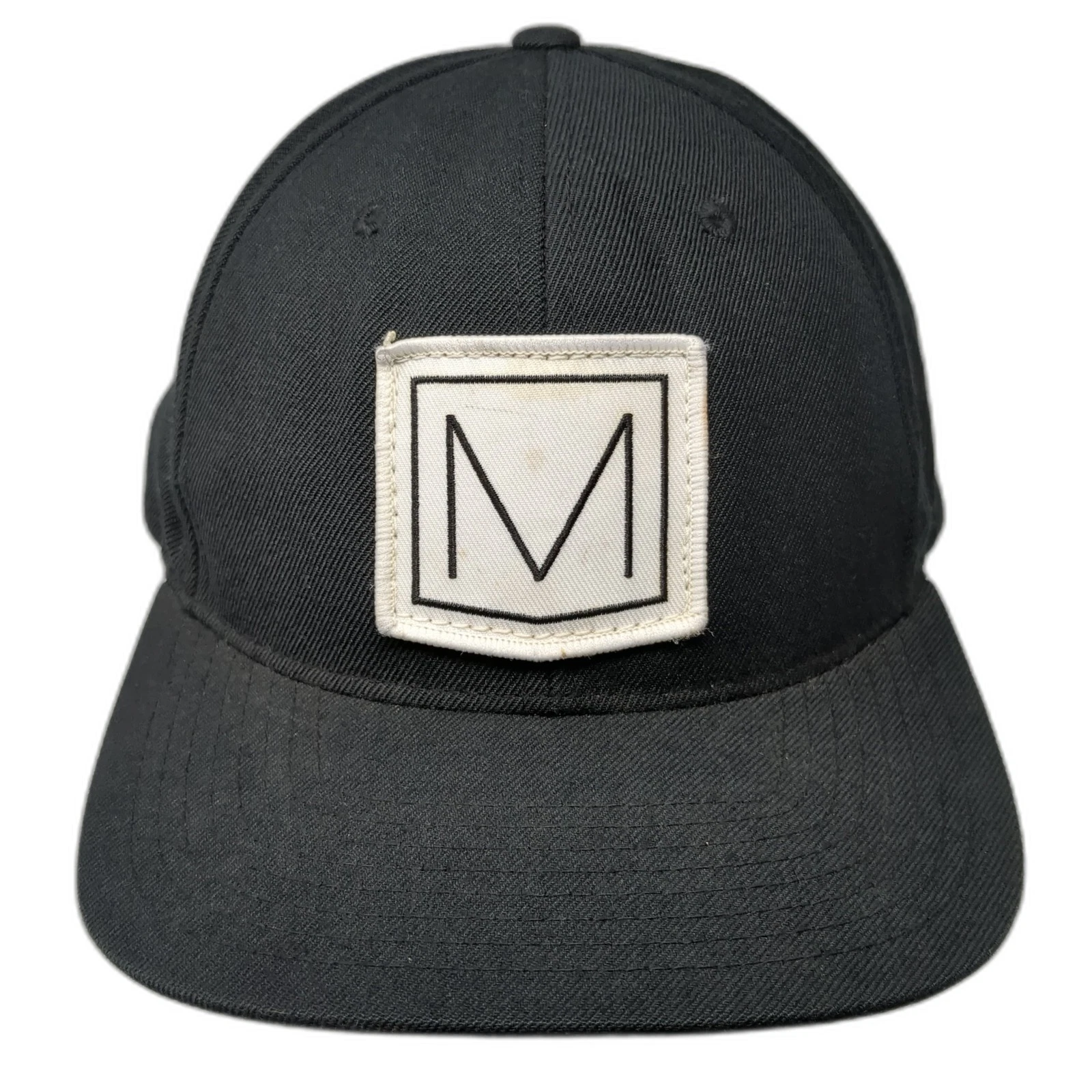 M Logo Snapback Cap Black One Size Adjustable Patched Logo 6 Panel You Know.