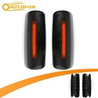 Black Door Mirror Covers w/LED Pair For 2002-2018 International Prostar Lonestar