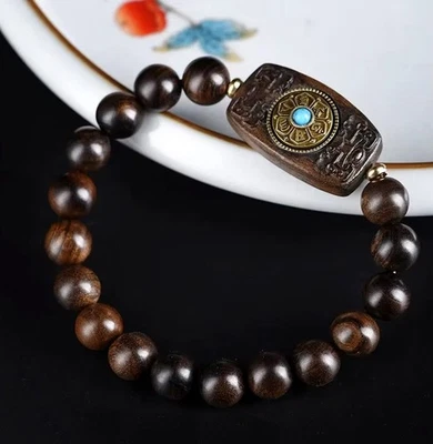 Tibetisches Buddhistisches Mantra-Armband, drehbare OM-Scheibe, 16-18 cm - Bild 1 von 3