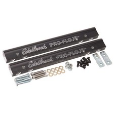 Edelbrock 3627 Fuel Rail Kit For Small-block Chevy -6 An Black Finish