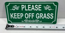 "PLEASE KEEP OFF GRASS" 1MM RIGID PVC Board Sign - Green/White
