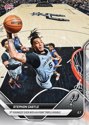 2025-26 Topps Now NBA #164 Stephon Castle San Antonio Spurs  - QTY