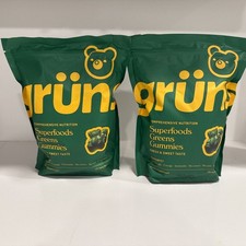 2 Bags Of Gruns Adults Super Greens Gummy Bears 56 Individual Packs 