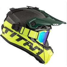 CKX Lime/Topiary Titan Carbon Original Stalwart Helmet w/210 Goggle 517156