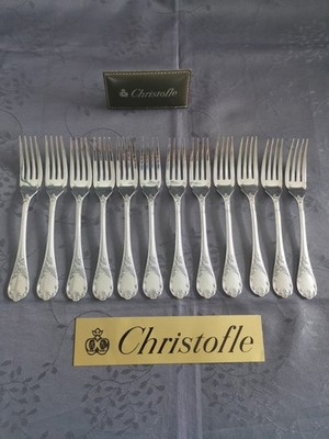 Christofle Marly 12 Gabeln Fisch- Versilbertes Metall