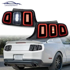 Pair Black Sequential Led Tail Lights For 2010-2014 Ford Mustang W/ Brake Lamps