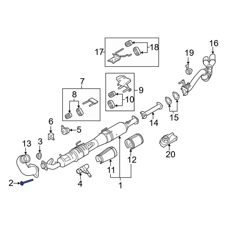 For Ford F-450 Super Duty 2017-2022 Ford W718005S900 Catalytic Converter Bolt — 第 4/4 张图片