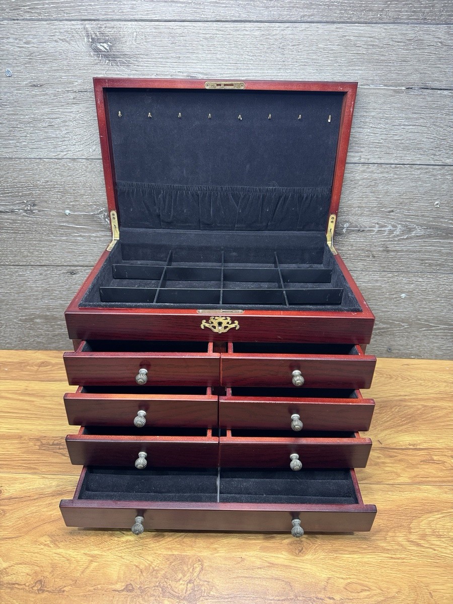 Thomas Pacconi Museum Series Wood Jewelry Chest Box Cherry Finish