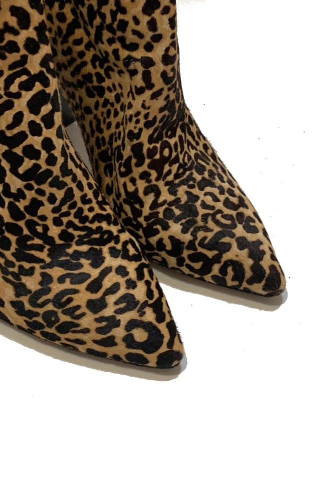 Botín Paige Pull On Tobillo Punta Para Mujer Talla 7 Estampado Leopardo Botas Foto 2 de 4