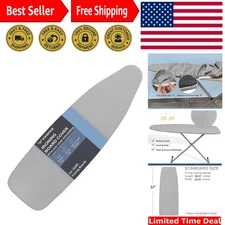 22x57 Ironing Board Cover with Thick Padding - Silicone Coated Grey