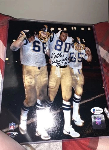 Kellen Winslow Signed Chargers 8x10 Inscribed HOF 95 (Beckett COA)