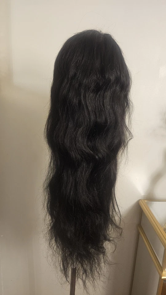Peluca de encaje cabello humano virgen 150% recta superior regula de alta calidad  Foto 3 de 4