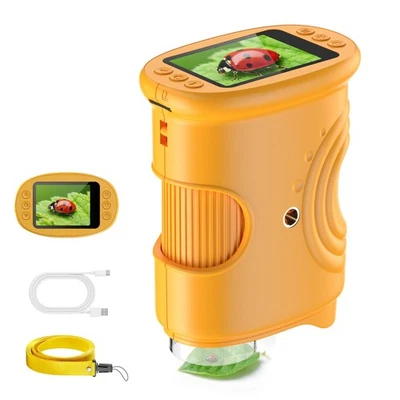 BMDSAE 1000X Handheld Digital Microscope for Kids Pocket Microscope with 2.0 IPS Scr...