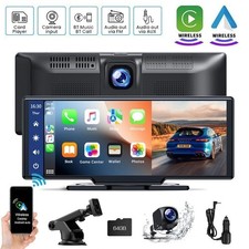 10.26" Dash Cam Portable Apple Carplay Android Auto Reverse Camera Car Stereo