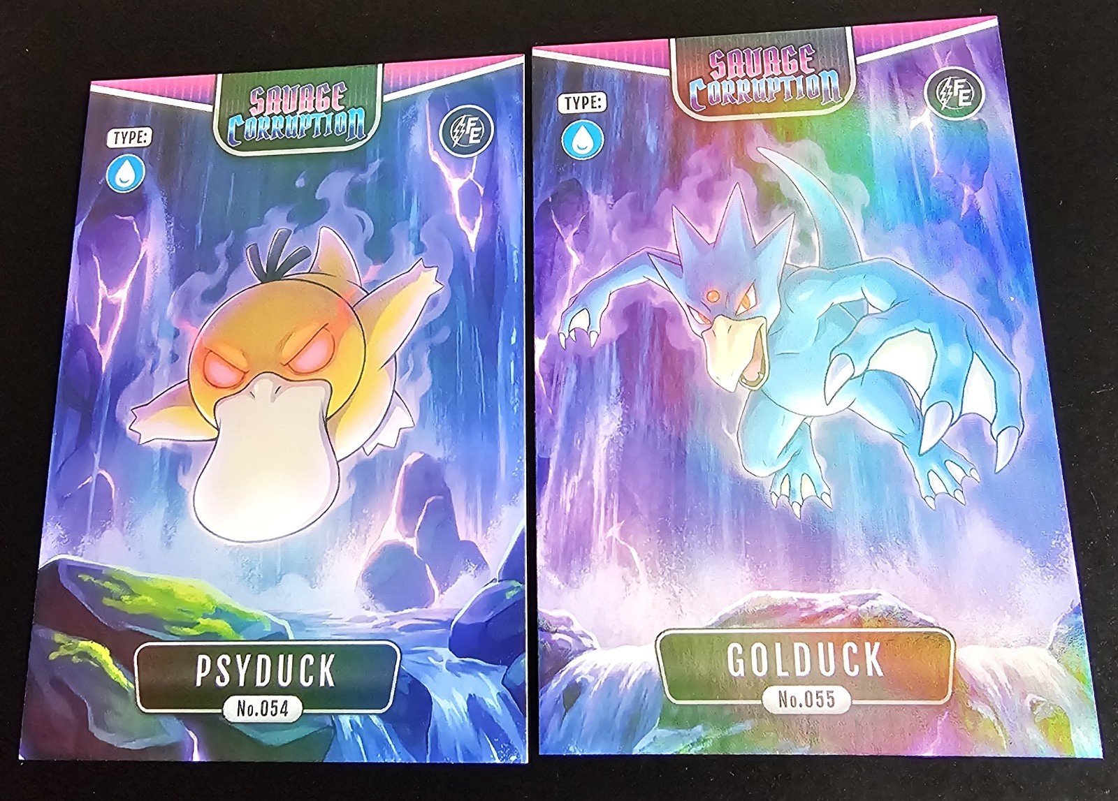 PSYDUCK X GOLDUCK LOT POKEMON SAVAGE CORRUPTION FLASH EDITION 2026 CCG HOLO