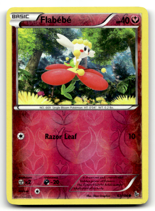 Flabebe (63) 63/106 Reverse Holo Common XY - Flashfire LP