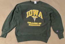 vintage champion reverse weave sweatshirt Iowa College Of Medicine Sz L Usa Made