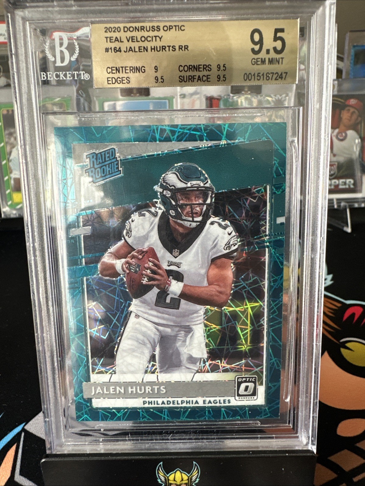 2020 Panini Donruss Optic - Rated Rookies Jalen Hurts Teal Velocity Prizm (RC)