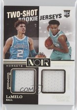 2020 Panini Noir Two-Shot Rookie Jerseys 81/99 LaMelo Ball Vernon Carey Jr 7y2