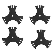 4 Pack Hardened Steel 9"x9" Edger Blades 375-411 1/2" Center Hole for S-tens  W