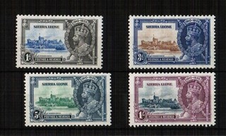 Sierra Leone 1935 Silver Jubilee Omnibus Set Mounted Mint