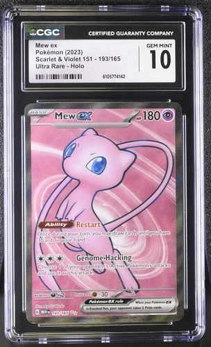Pokemon CGC 10 Mew ex Ultra Rare Holo 193/165 Scarlet & Violet 151