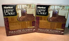 Hartco PAR-K-STIK Solid Oak Parquet Floor 20 ft² 7-Finger Self-Adhesive CARAMEL