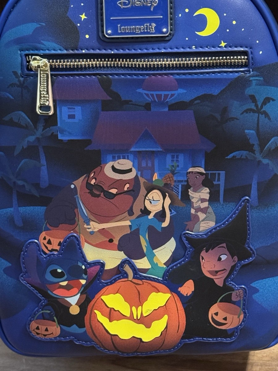 RARE!! Stitch Disney Loungefly Lilo & Stitch Halloween Night  display picture 1