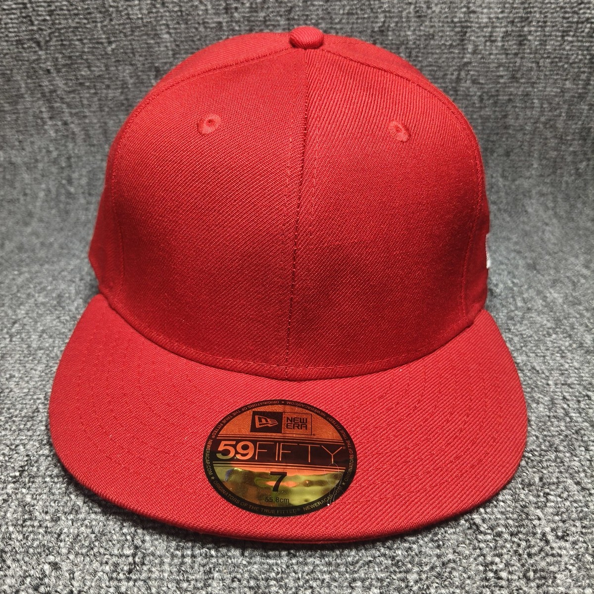 New Era 59FIFTY Blank Red Fitted Hat Cap