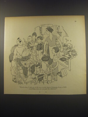 1956 Cartoon by George Price - Look, dear, I only go to the races