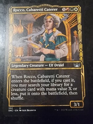 mtg cabaretti cards Rocco Cabaretti Caterer Altered Art MTG Magic Card Commander CEDH Stax Legendary