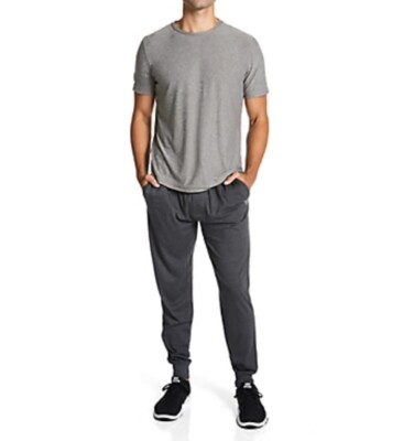 Reebok Essentials Core Knit Jogger Lounge Pants Charcoal Gray Men's Size LARGE