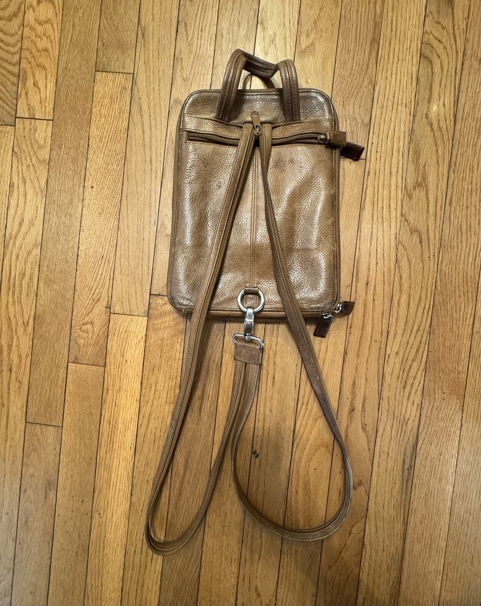 Tignanello Backpack Brown Soft Leather Handbag Shoulder Bag  display picture 1