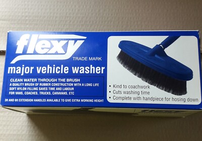 Flexy Major Fahrzeugwaschbürste, Gummigekonstruktion mit weichen Nylonborsten