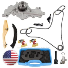 Timing Chain Kit Camshaft Holding Tool Water Pump Fit Lincoln Ford MKS Flex 3.5L
