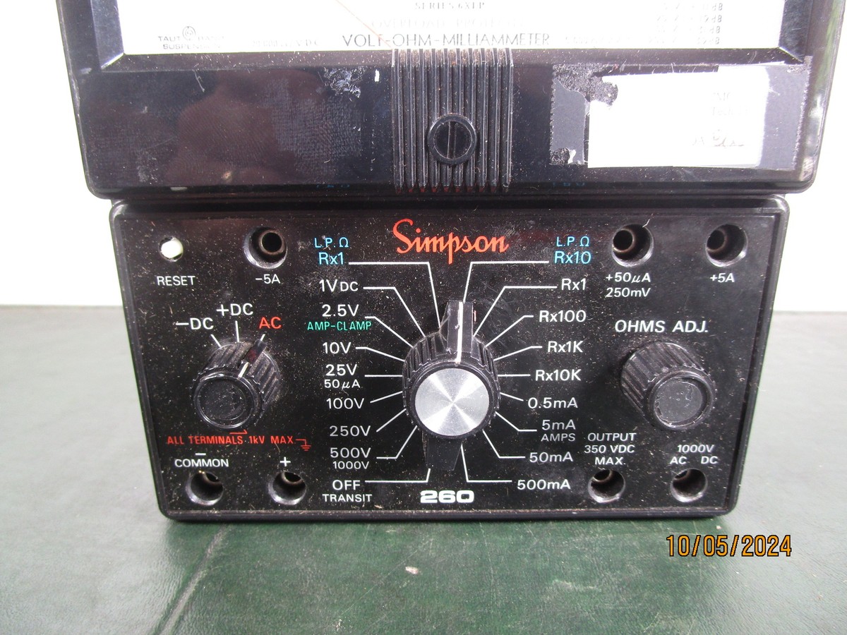 milmil.E ☆ Simpson 260 Volt OHM Millammeter Parts & Repair Lot 2 | eBay