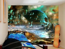 3D Planetary Meteorite ZHUA26 Wallpaper Wall Murals Removable Self-adhesive Zoe