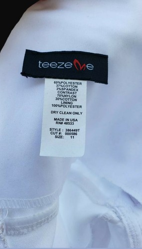 🔥Teeze Me Sz 11 White Coctail Dress NWT - Picture 10 of 10